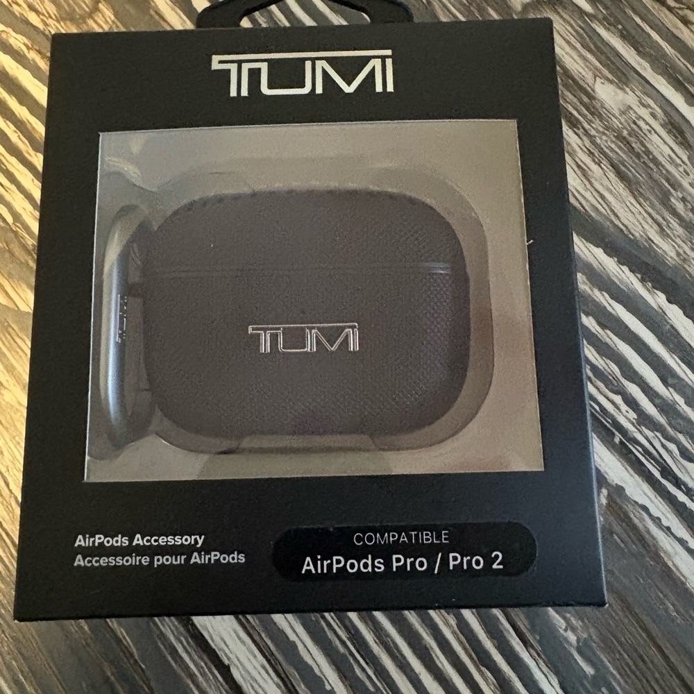 Tumi Charcoal AirPods Pro/Pro 2 Case.  Brand new in the box